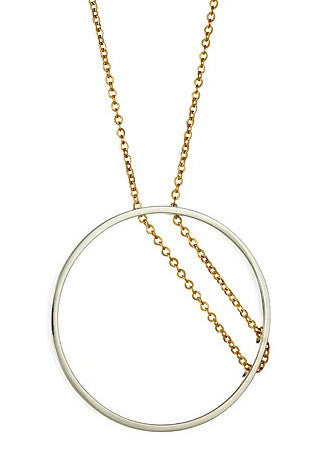 Parallea Necklace in Sterling Silver and Gold