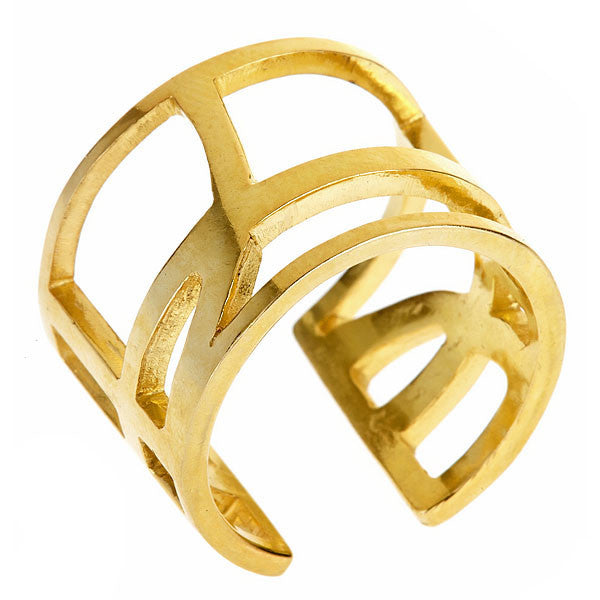 Wright Angle Ring in Yellow Gold