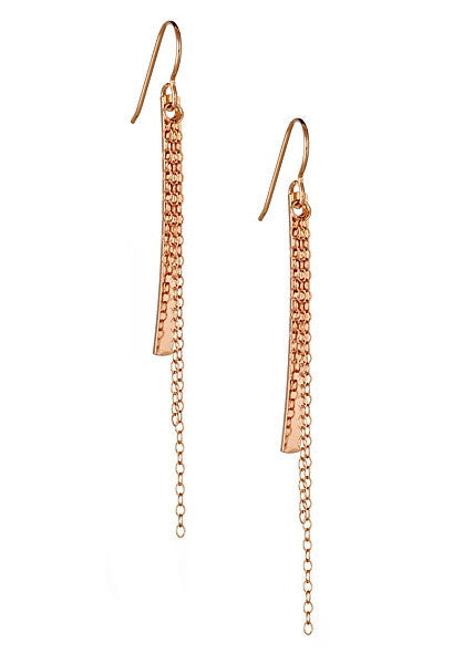 Cascade Earrings in Rose Gold